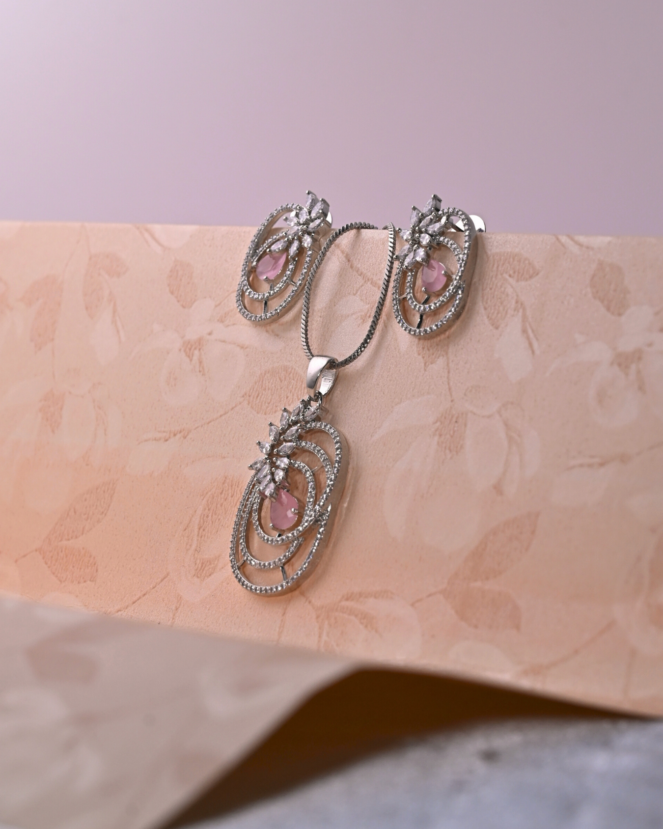 Blush Whisper Pendant Set