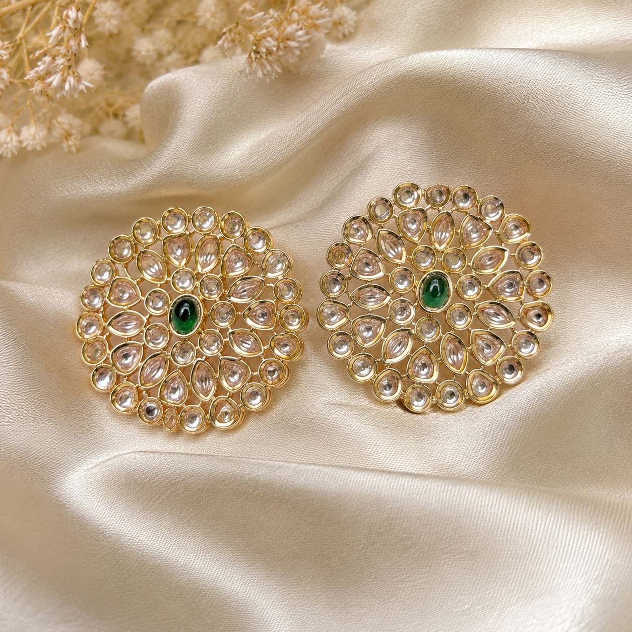 Circular Kundan Studs