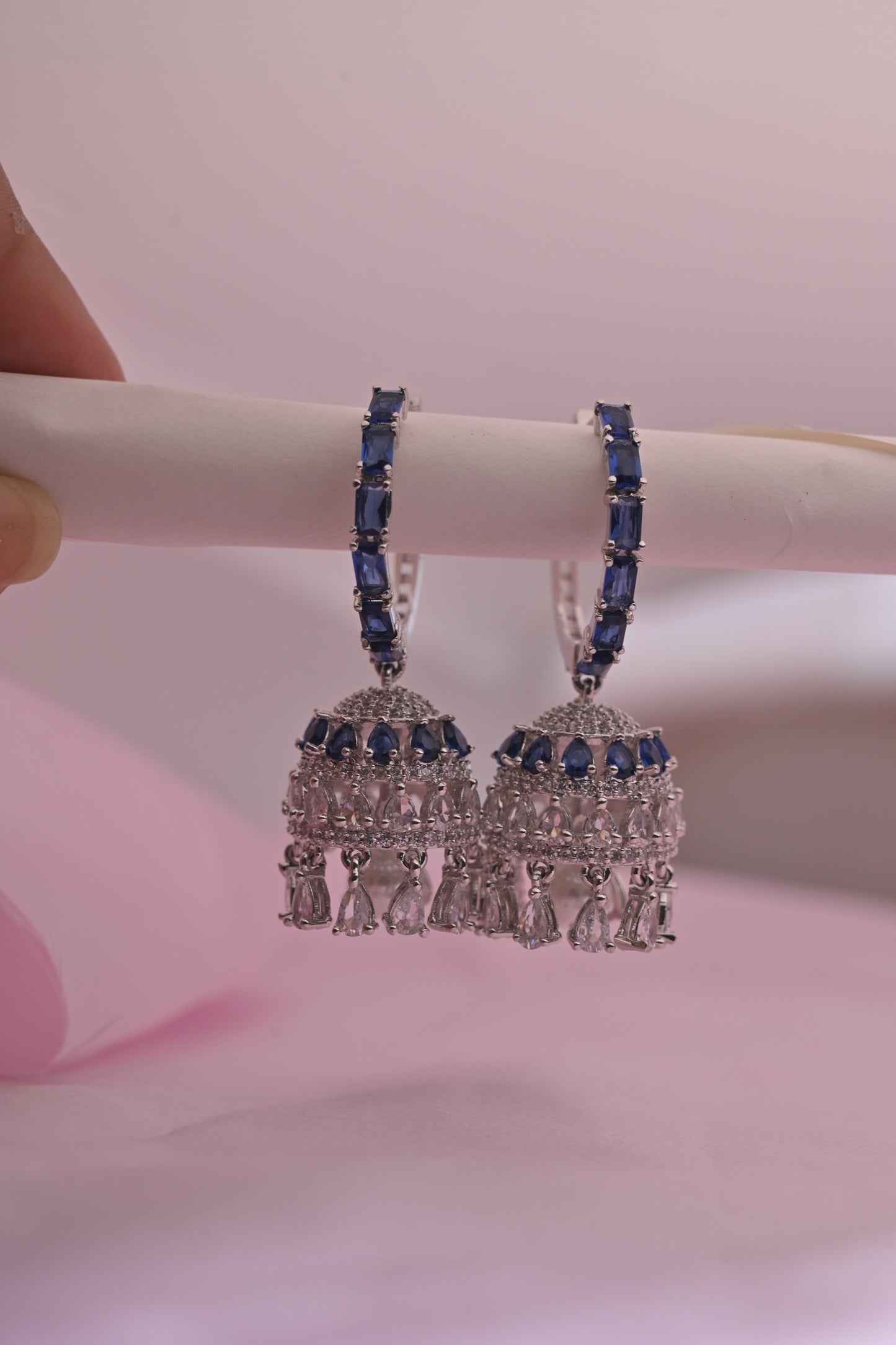 Blue Stone Jhumki