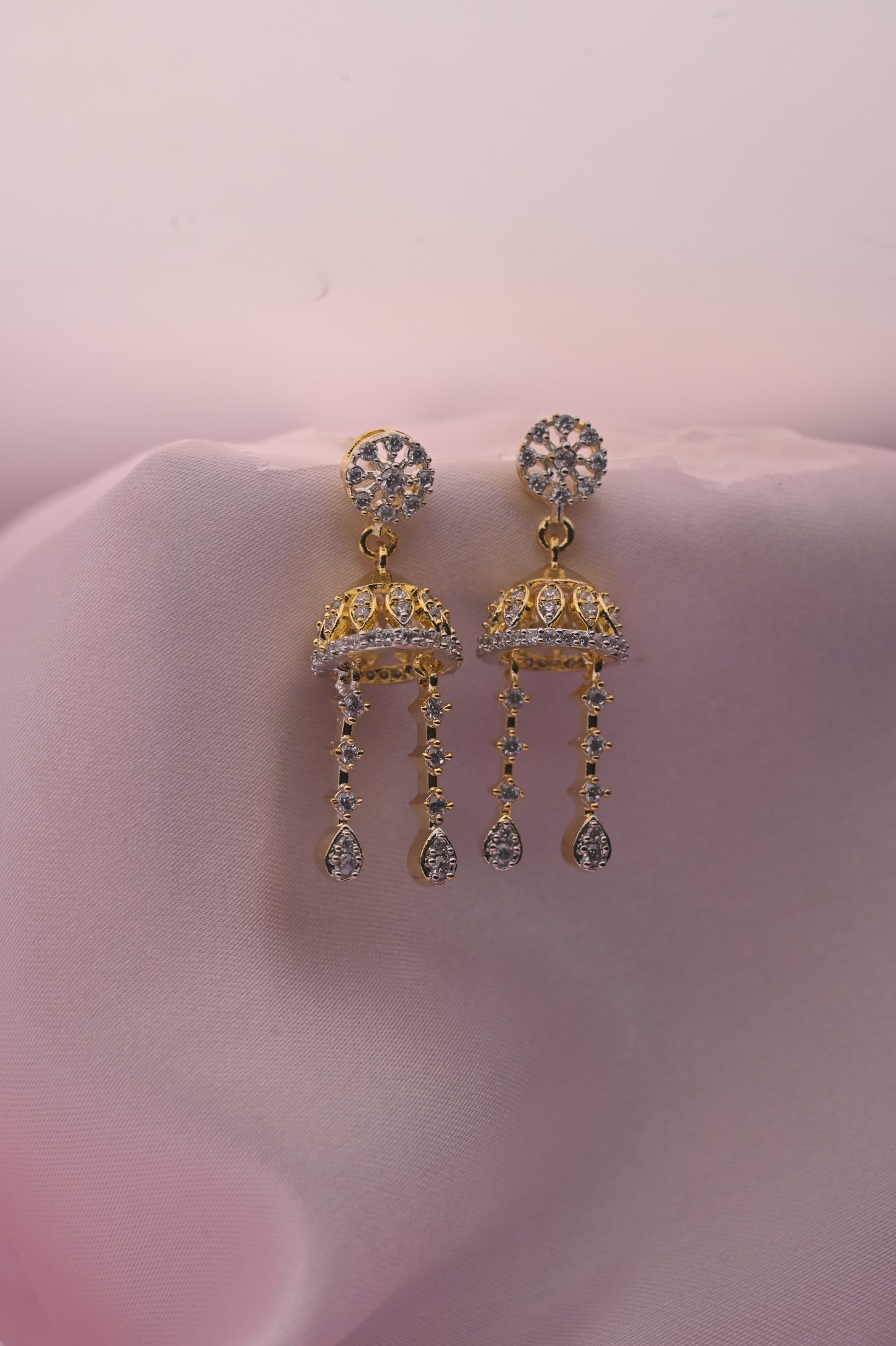 American Diamond Jhumki | Glamnaari