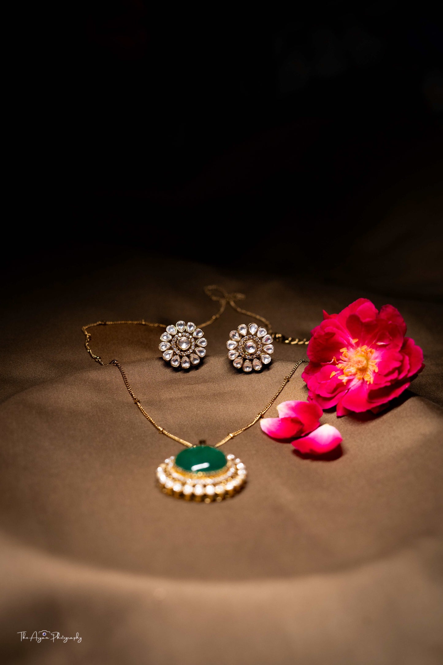 Dark Green Coin Pendant