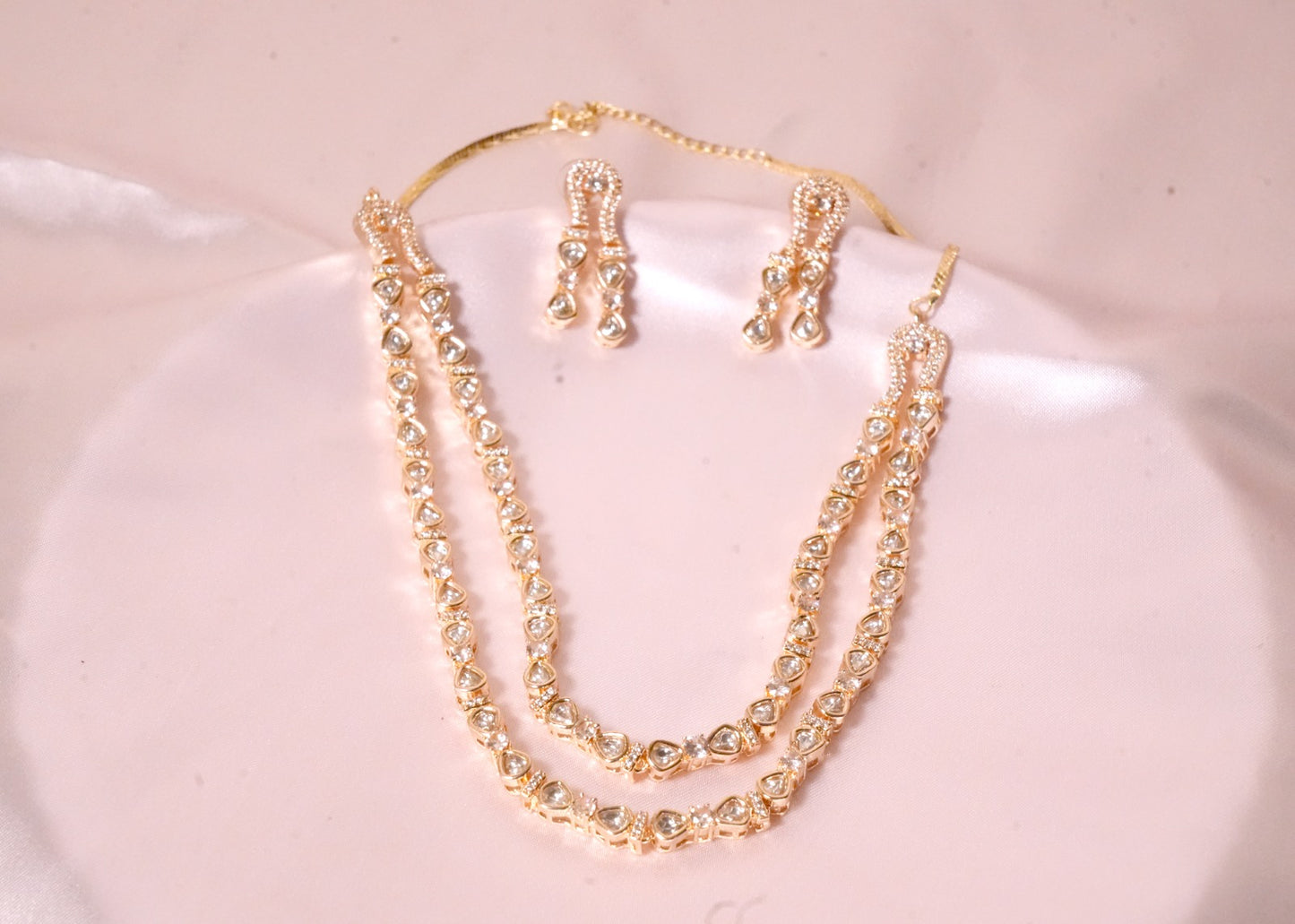 Double Layer Kundan set