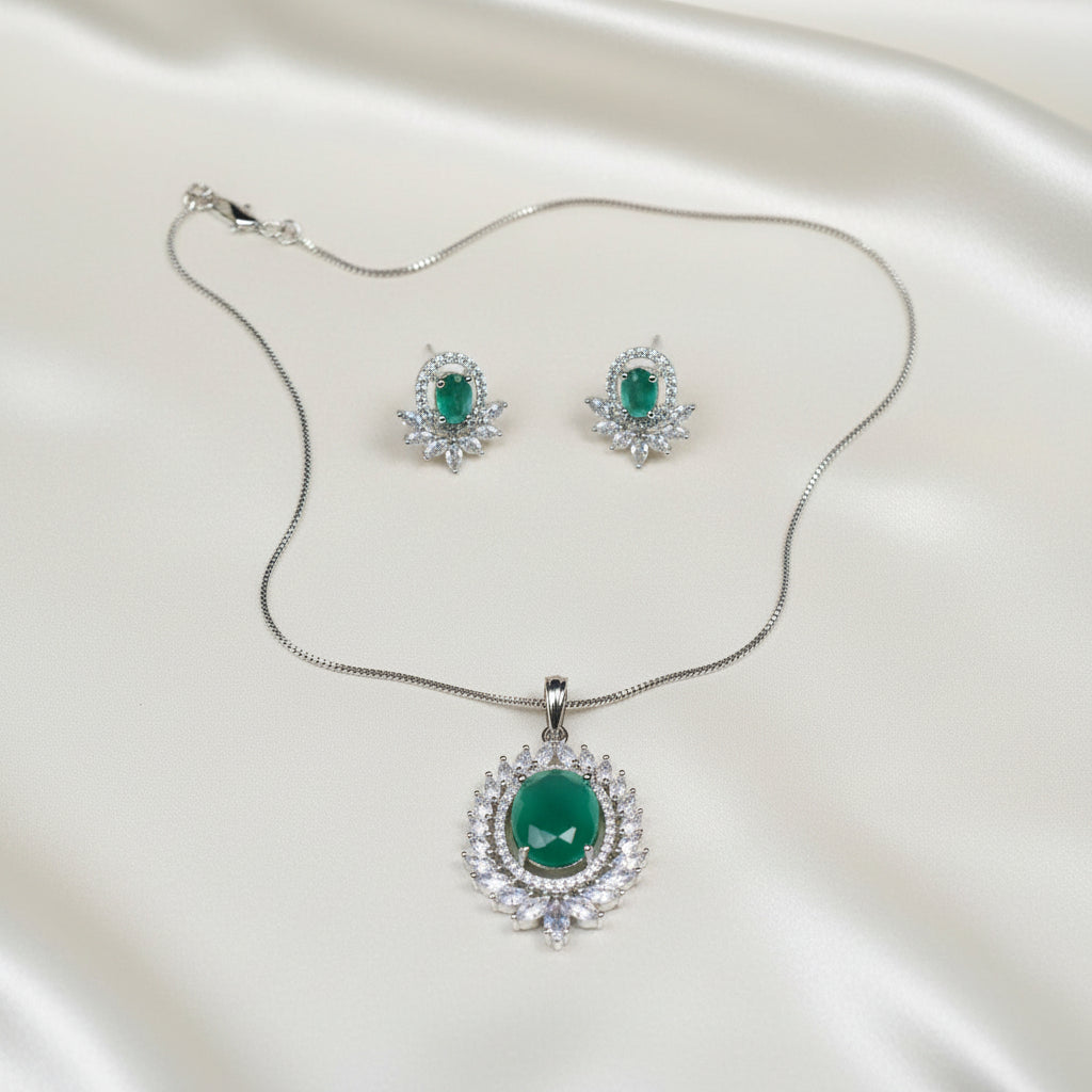 Emerald Flora Pendant