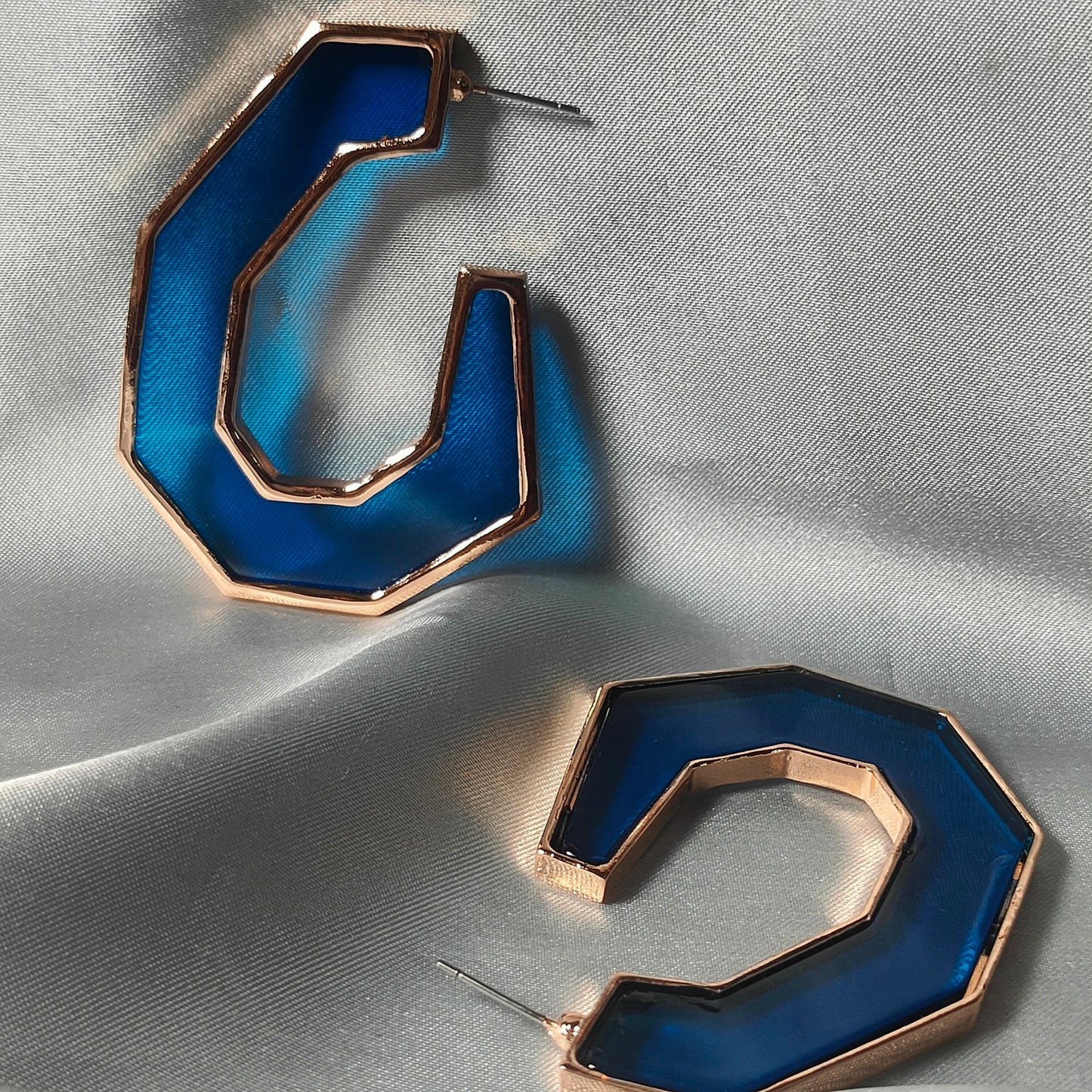 Cobalt Edge Hoops