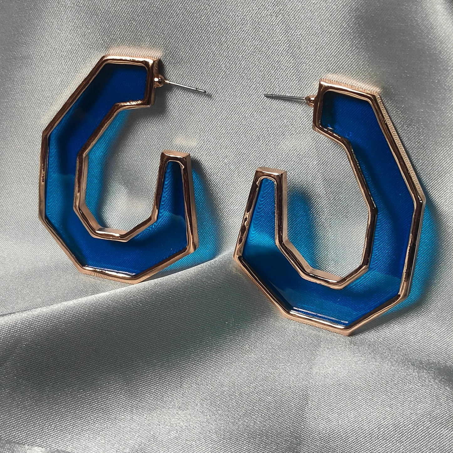 Cobalt Edge Hoops