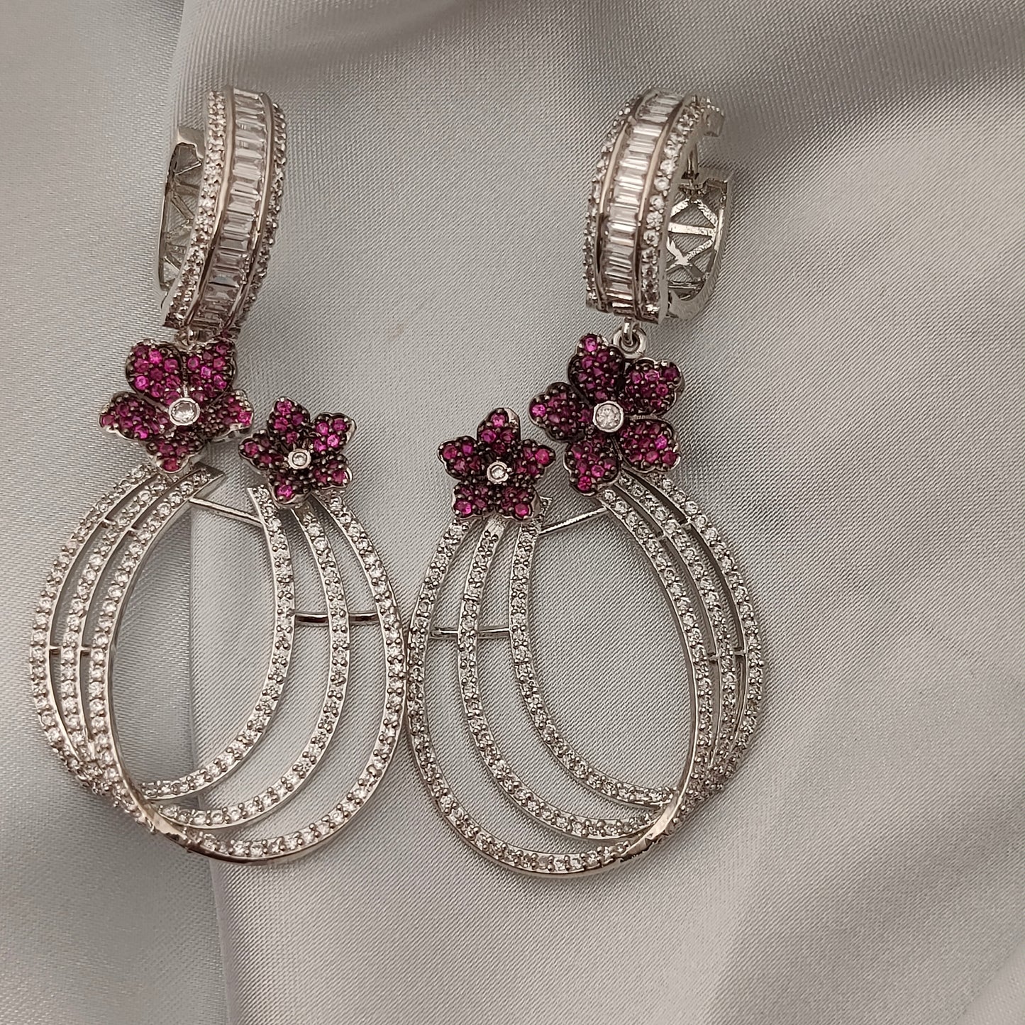 Ruby Bloom Hoops