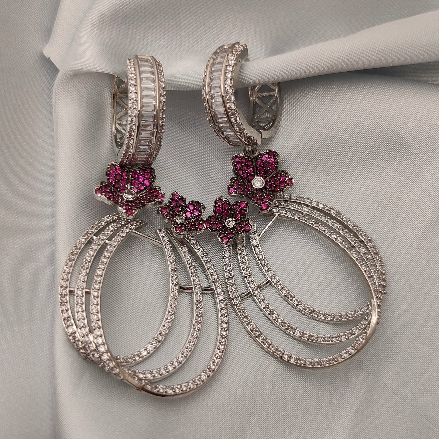 Ruby Bloom Hoops