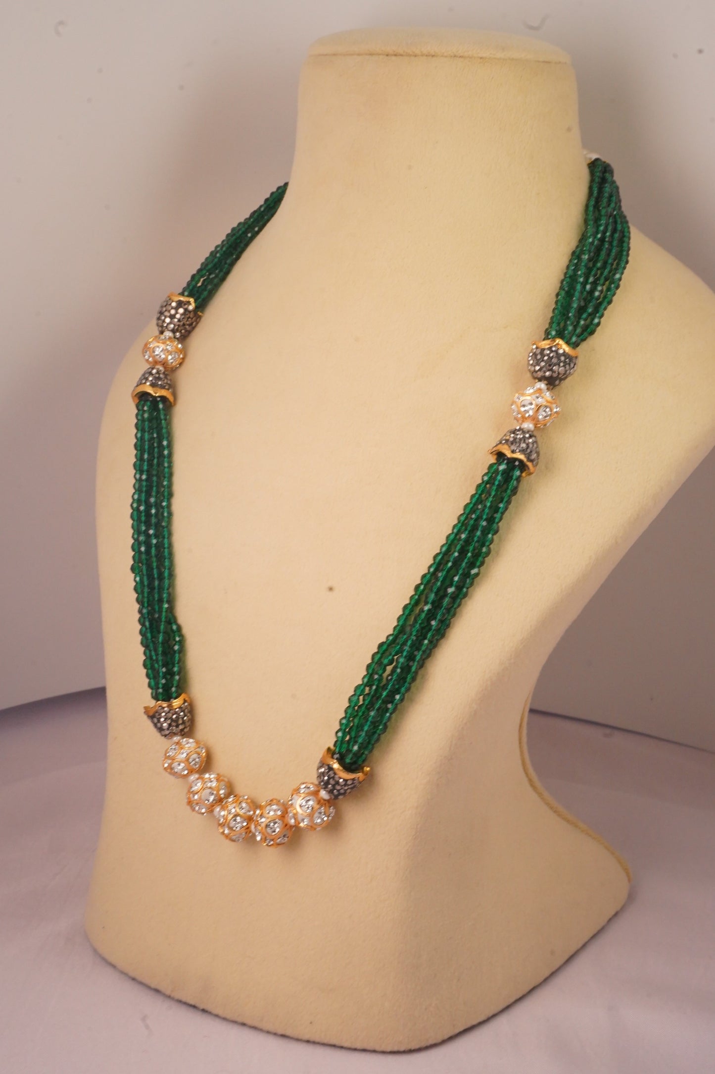 Meenakari Ball Mala Green