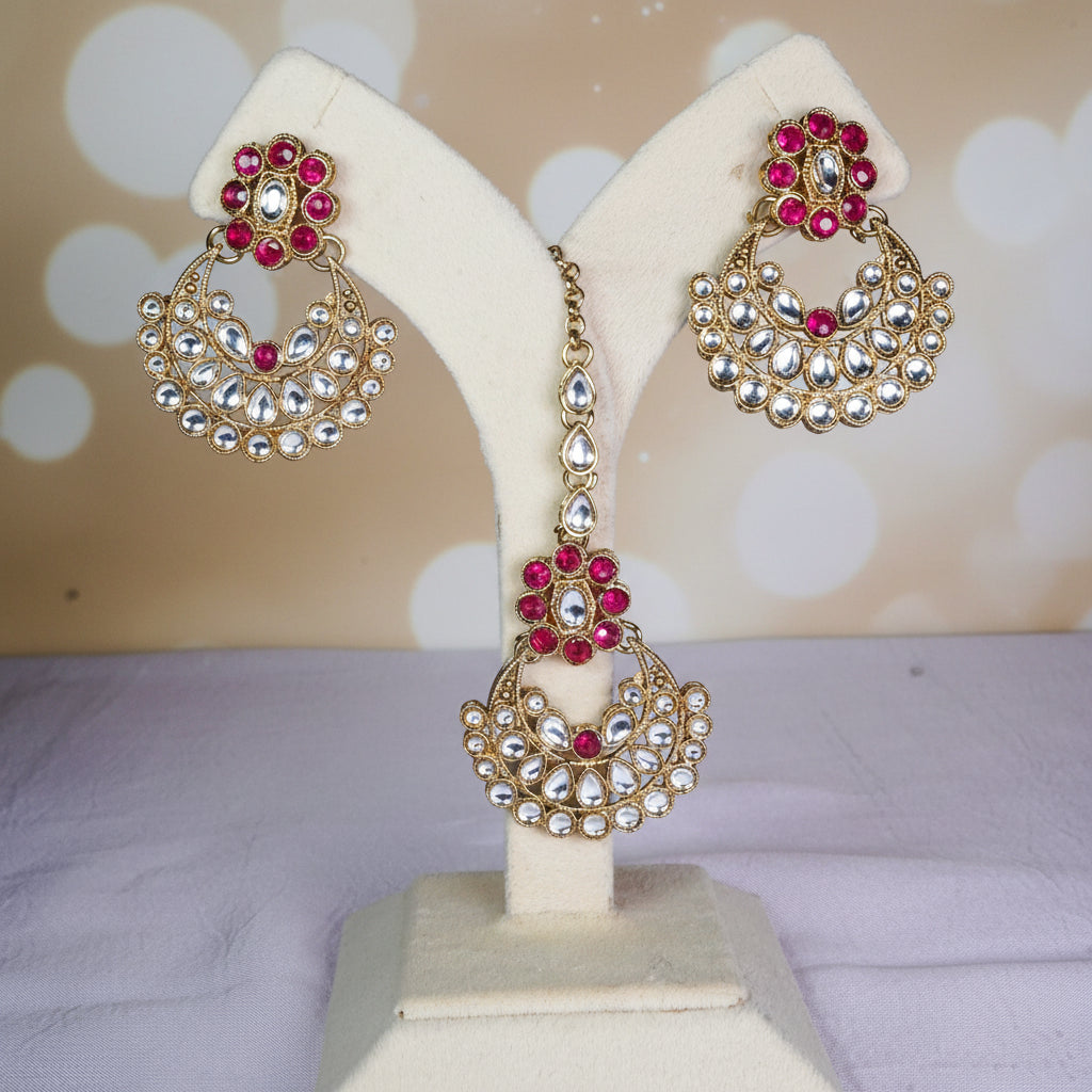 Ruby red Sleek Choker Set