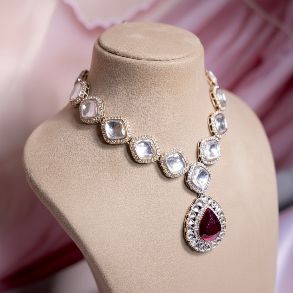 Kundan Necklace Set| Glamnaari