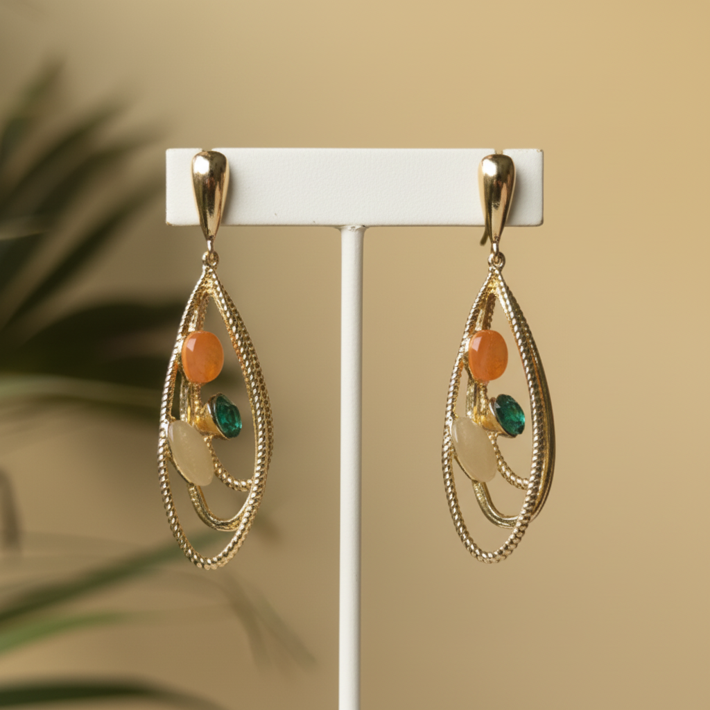 Amber Meadow Drop Earrings