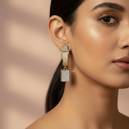 American diamond Stylish Earring, Glamnaari