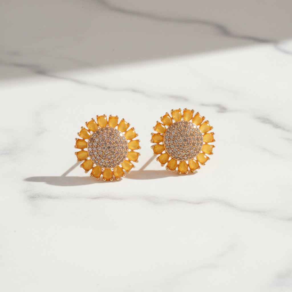 Sunflower Stud Earring