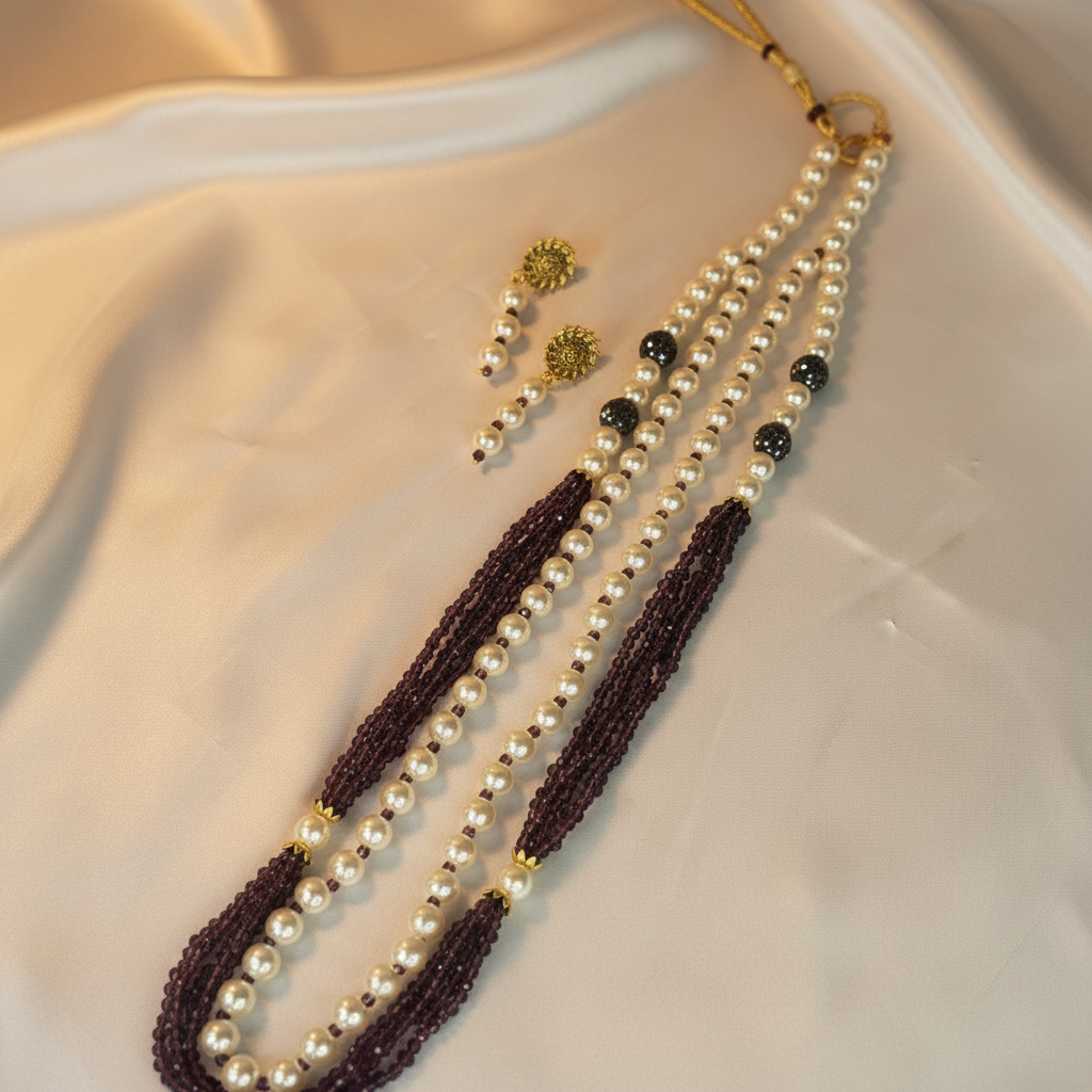 Purple Pearl Double Layered Set