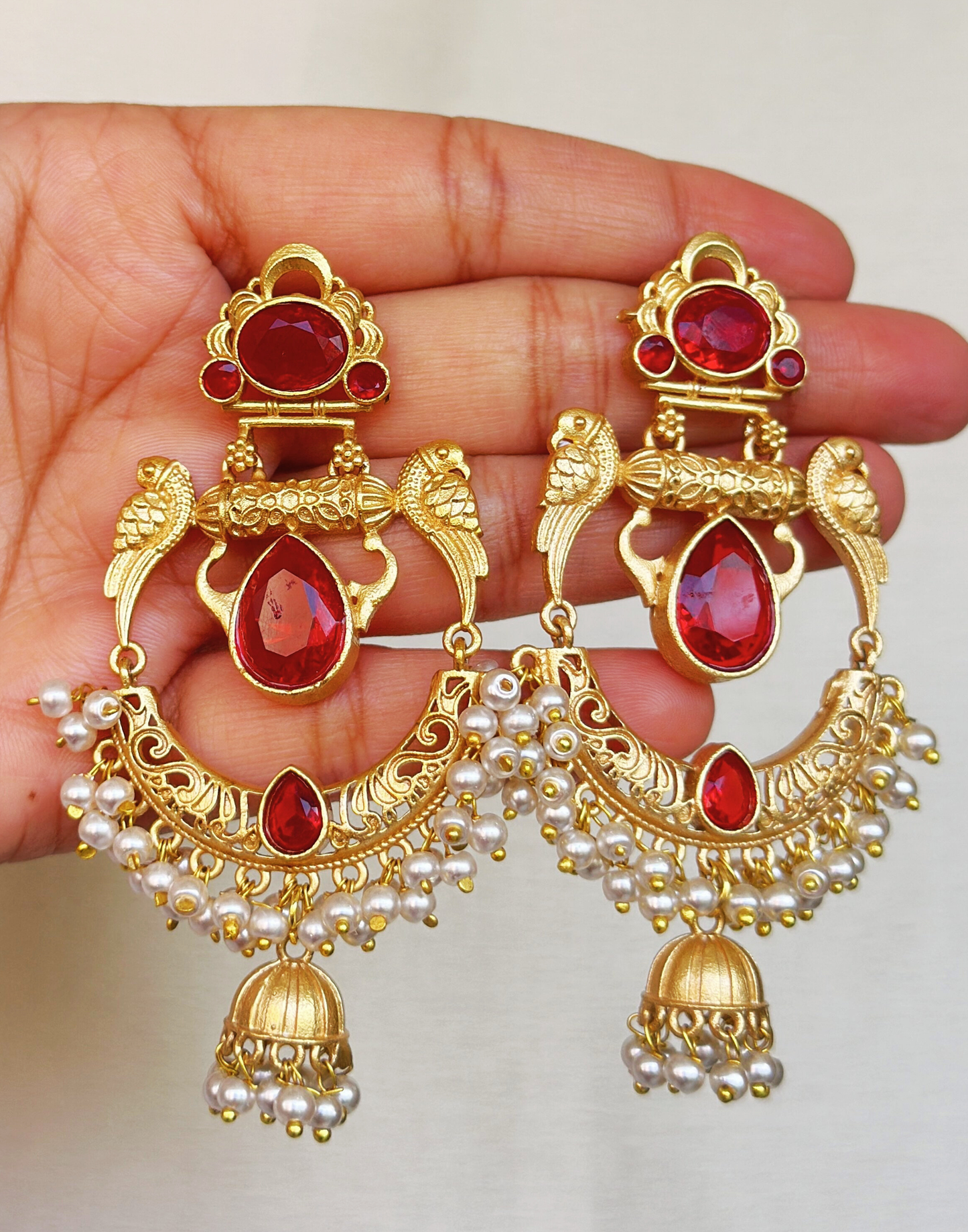 Kashmiri Chand Bali Earrings
