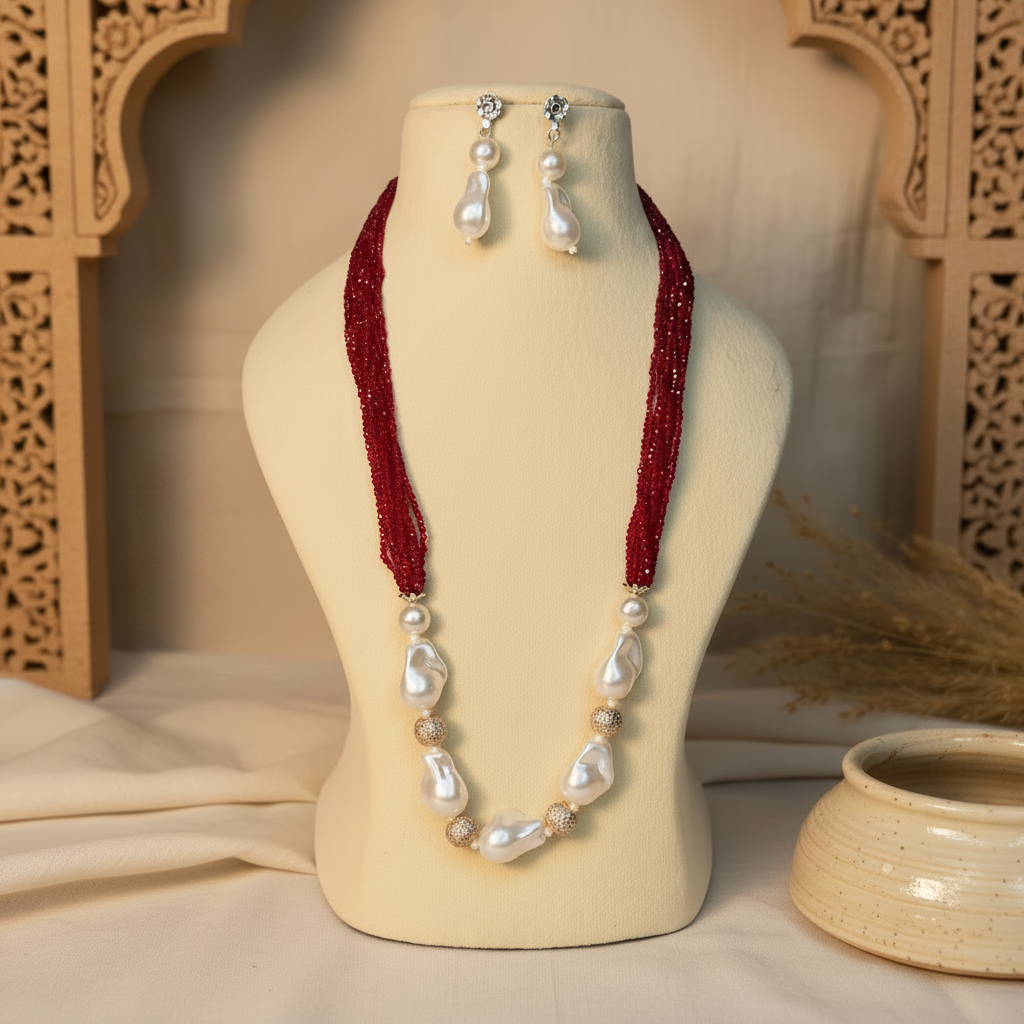 Red Seed Bead Mala