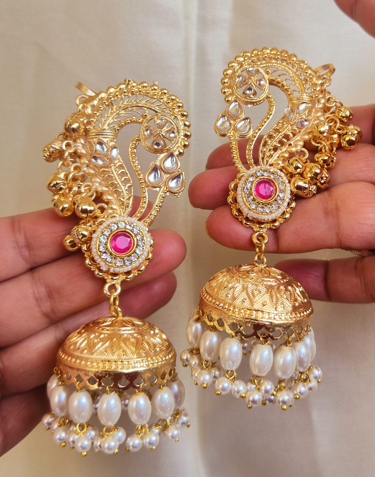 Kashmiri Peacock Ear Cuff Jhumki