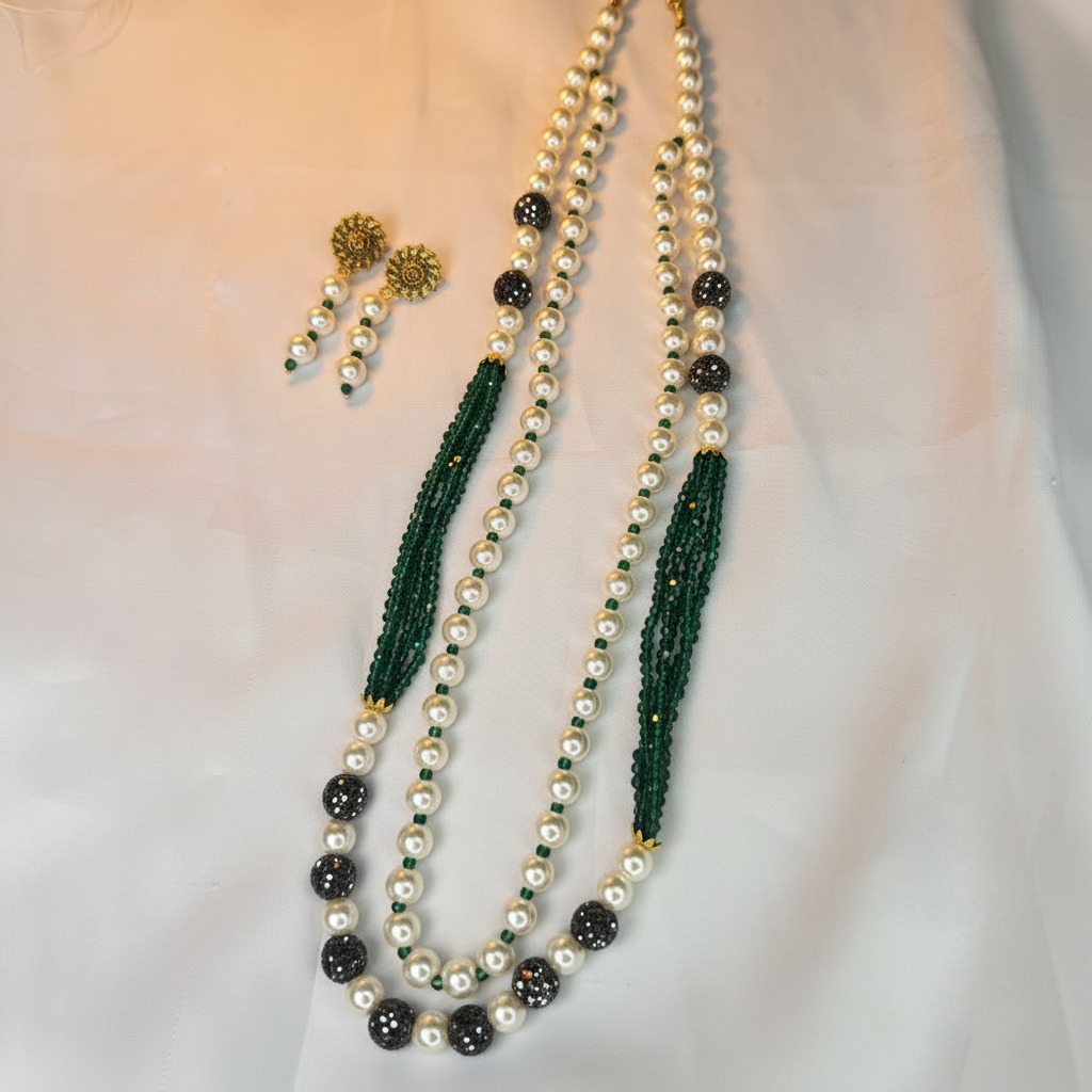 Green Pearl Double Layered Set