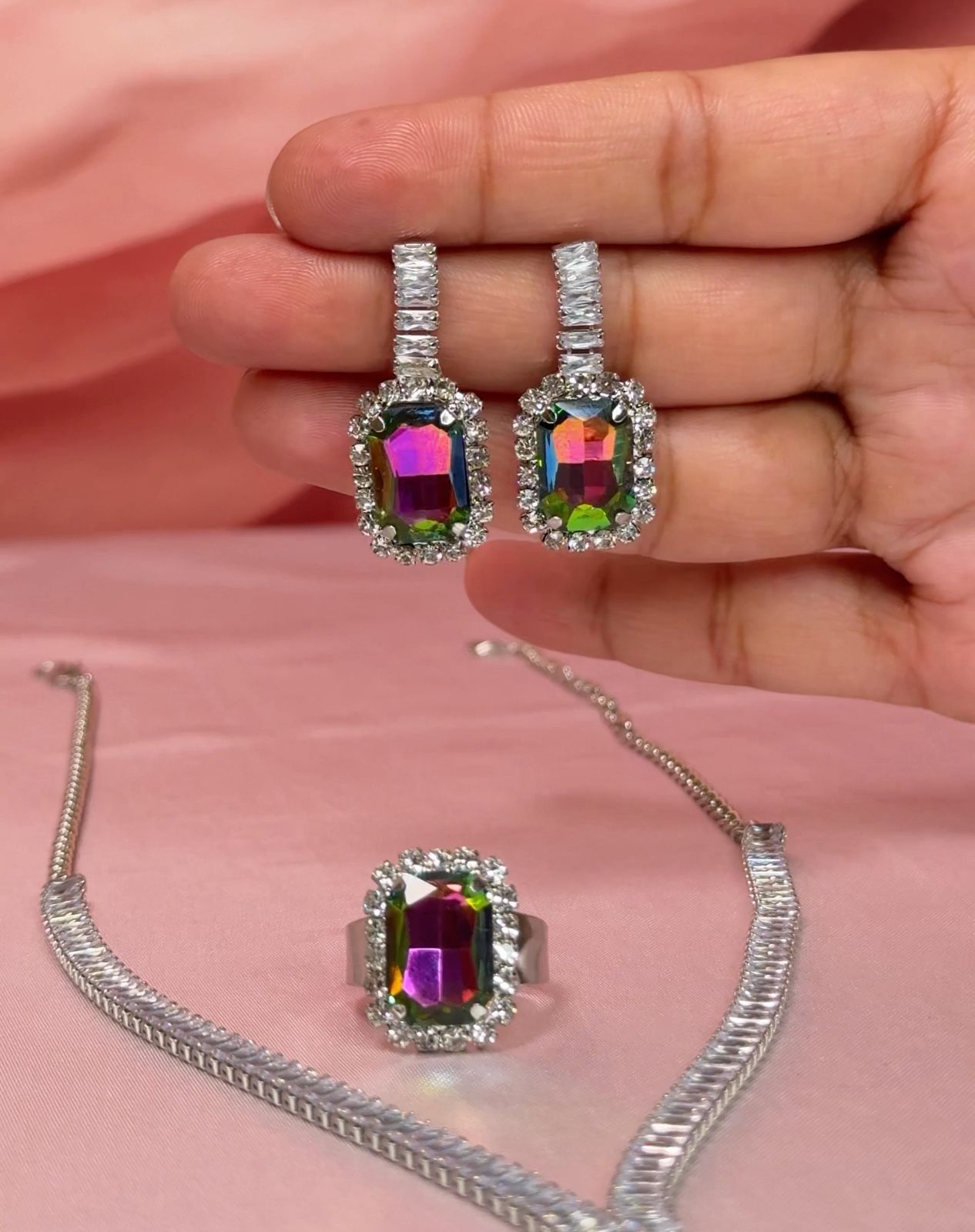 Rainbow Radiance Pendant Set