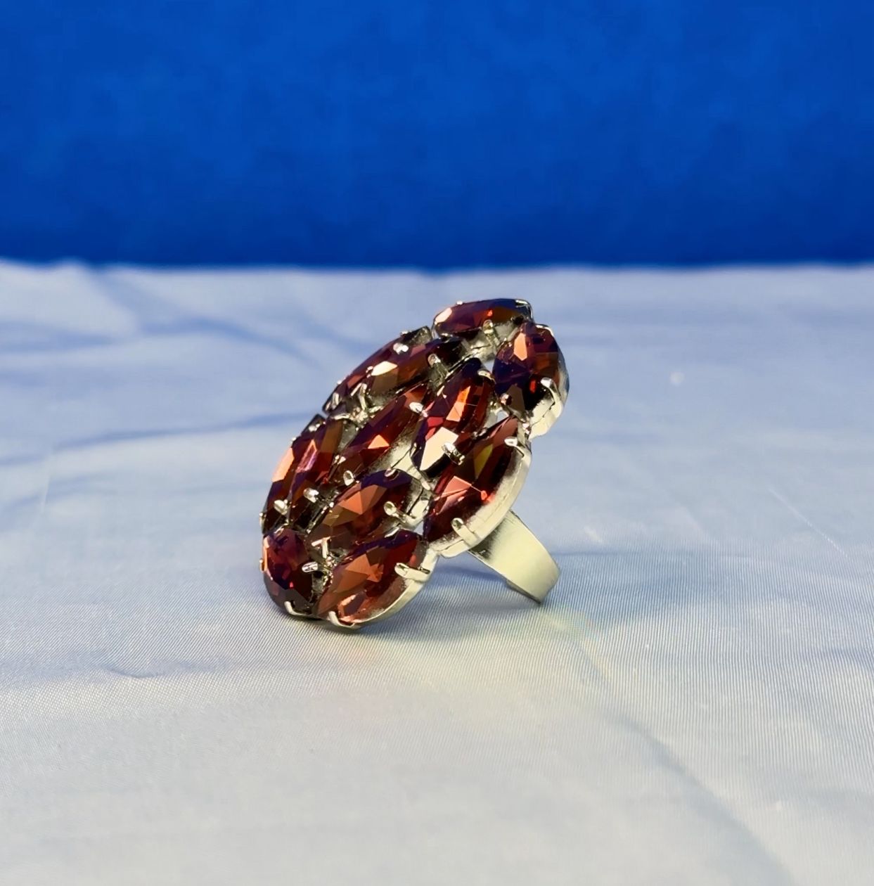 Bronze Cocktail Crystal Ring