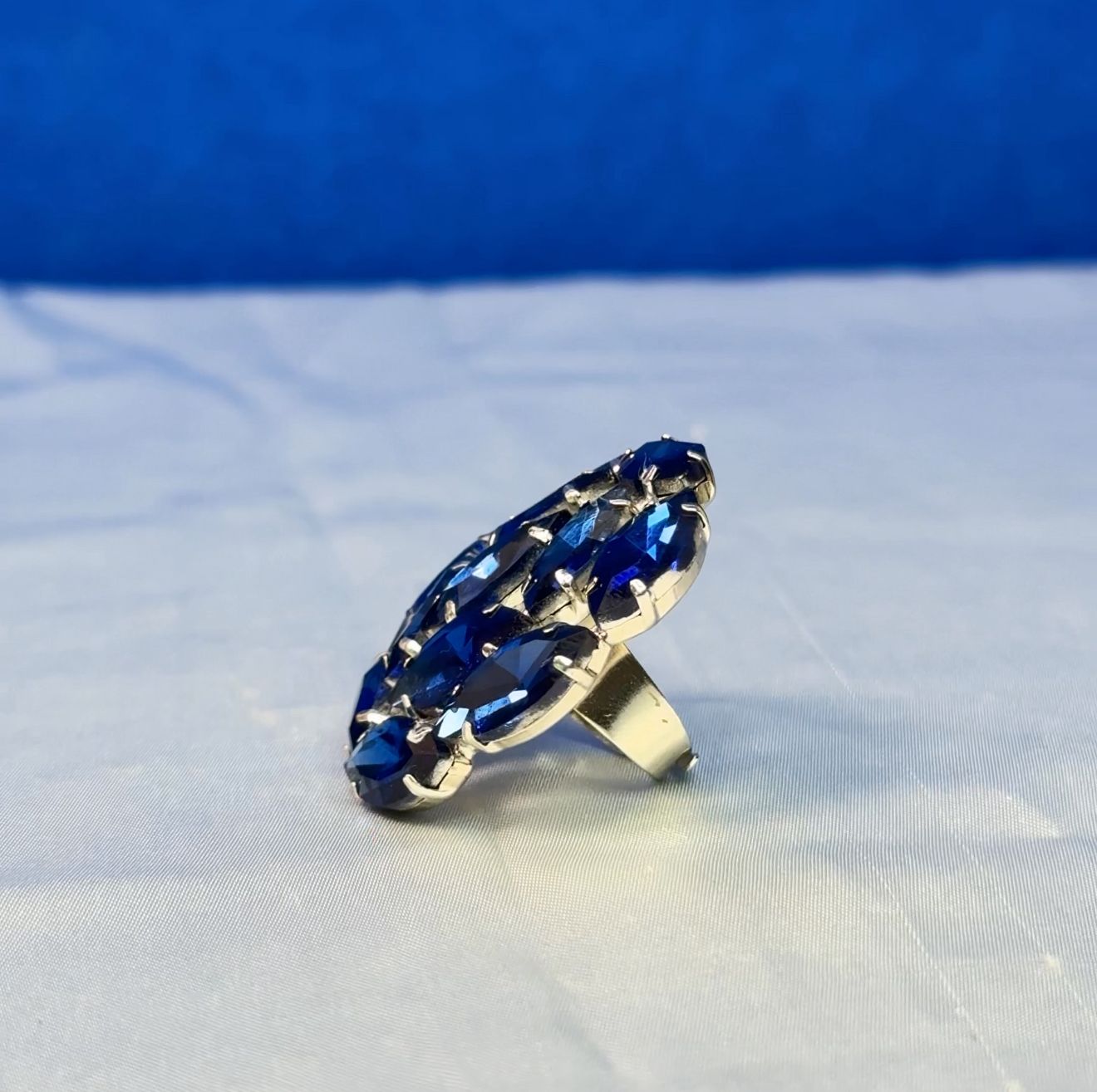 Blue Sapphire Crystal Ring
