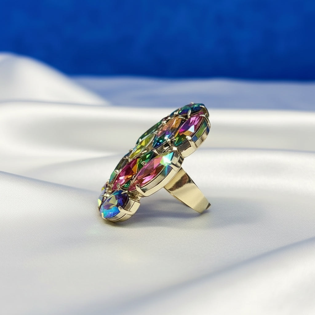 Rainbow Crystal Ring