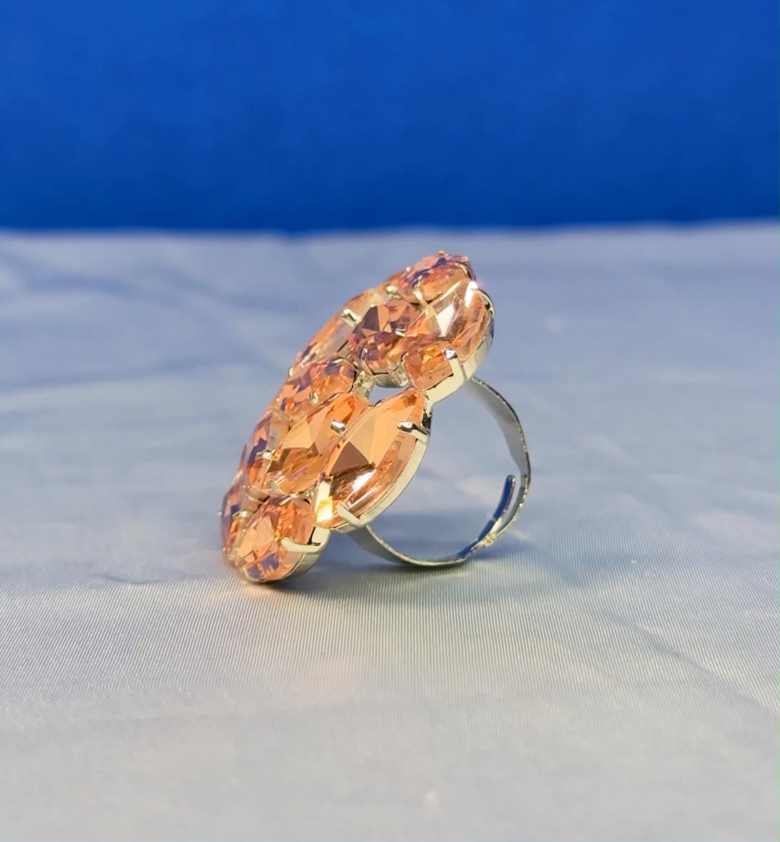 Peach Crystal Ring