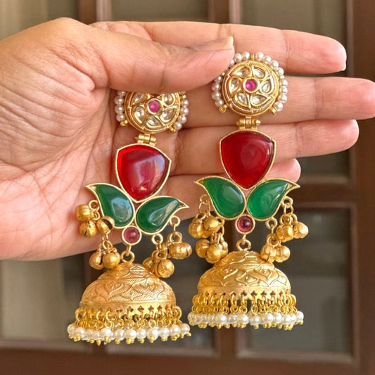 Kashmiri Kundan Jhumka Earrings