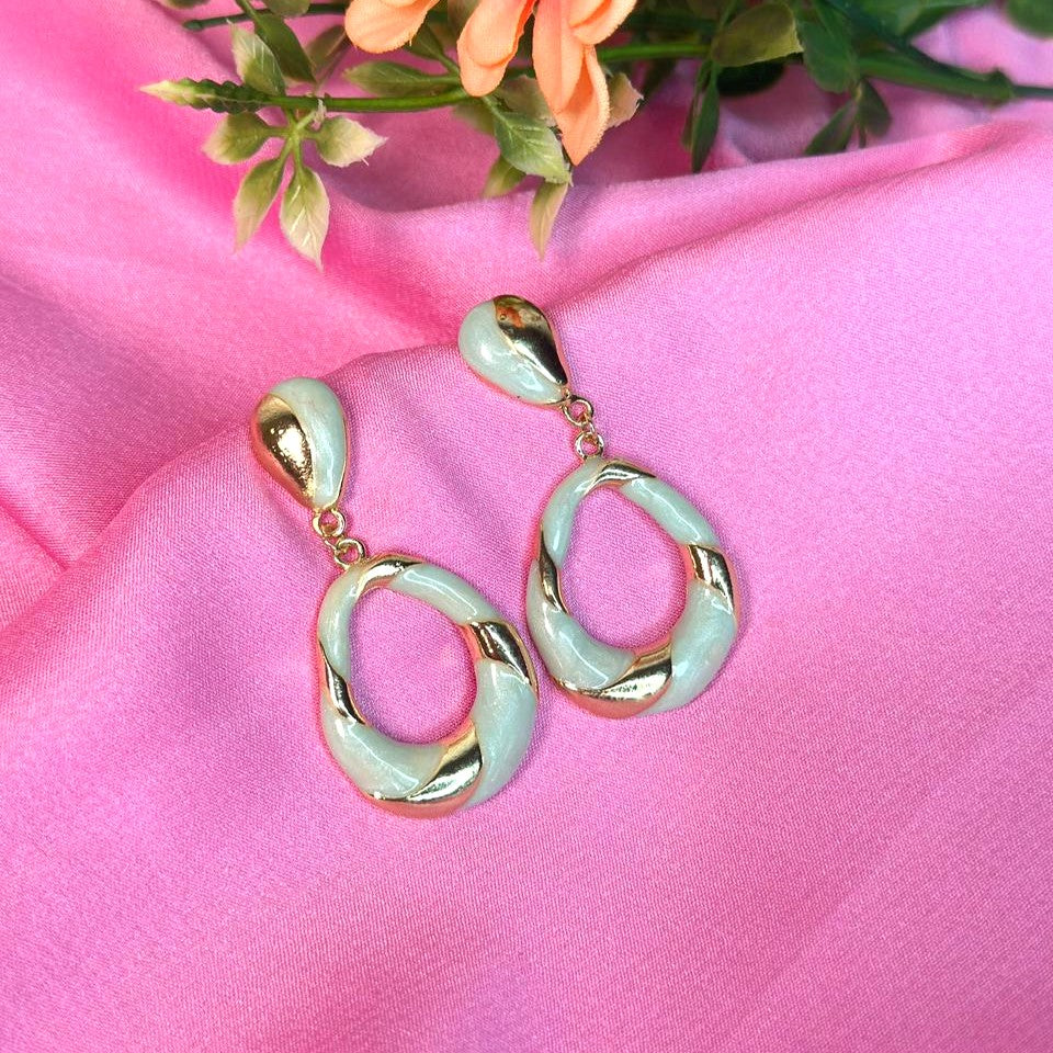 Mint Glaze Hoops