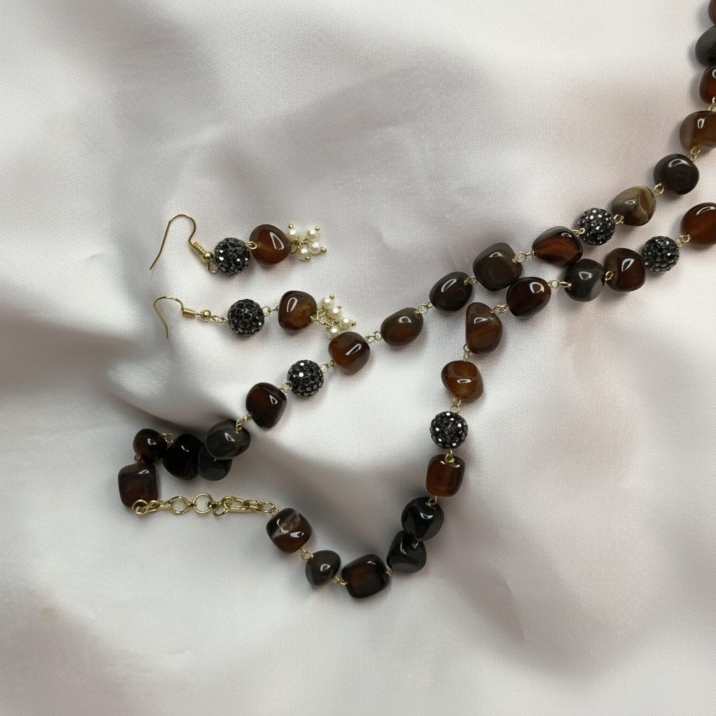 Amber Beaded Statement Mala