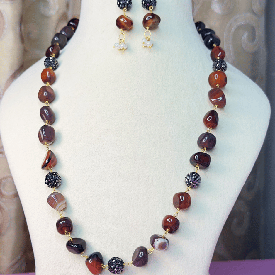 Amber Beaded Statement Mala