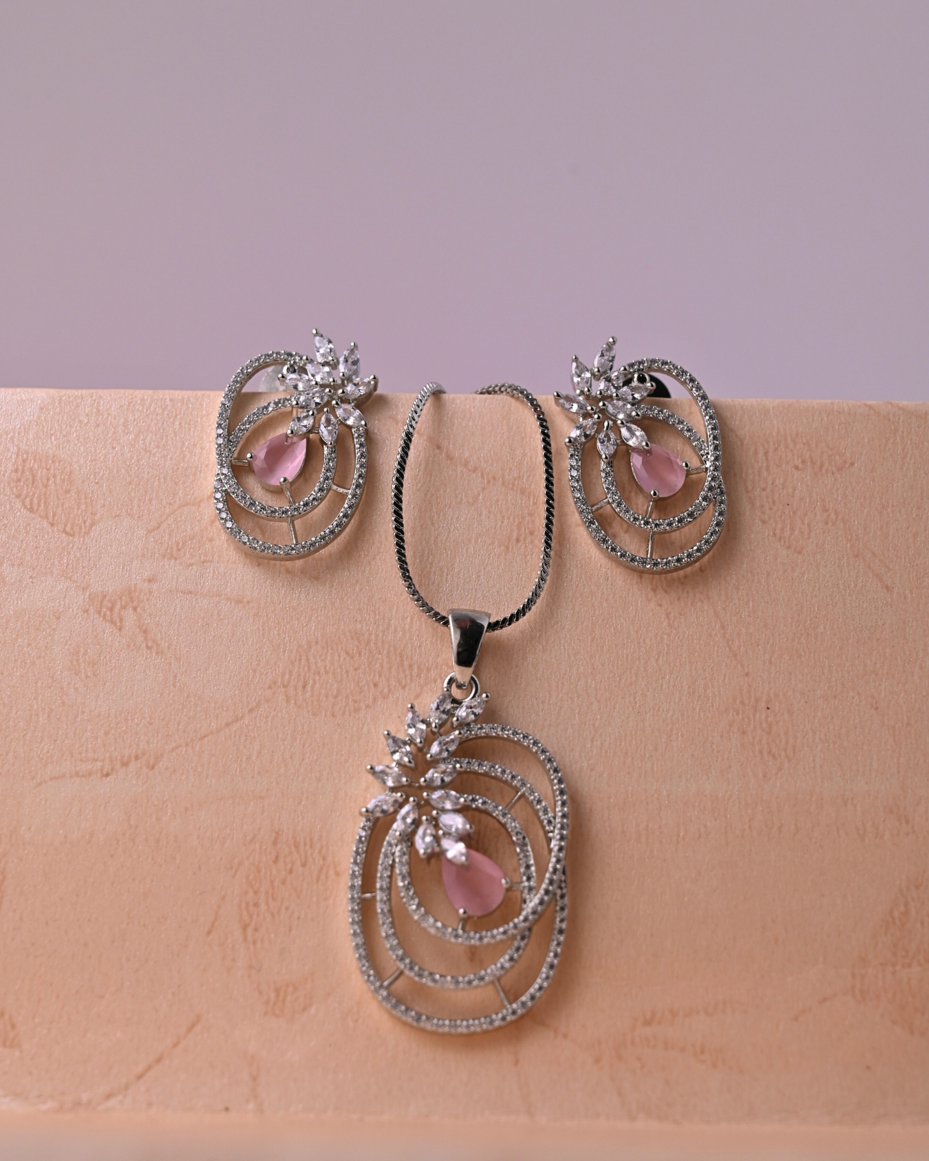 Blush Whisper Pendant Set