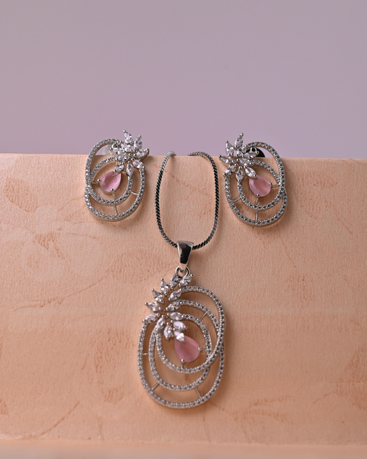 Blush Whisper Pendant Set