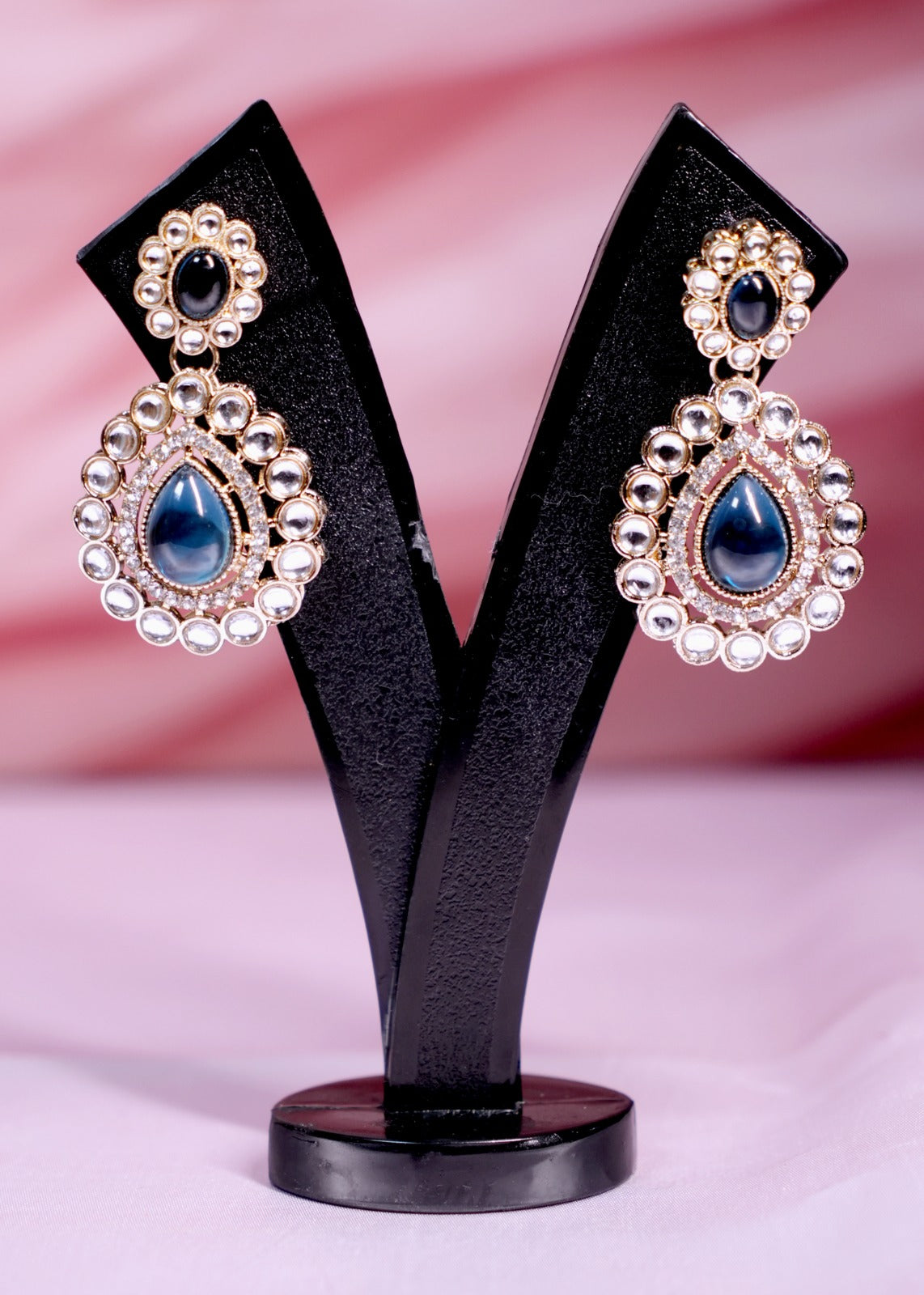 Blue Aura Double Pendant Set