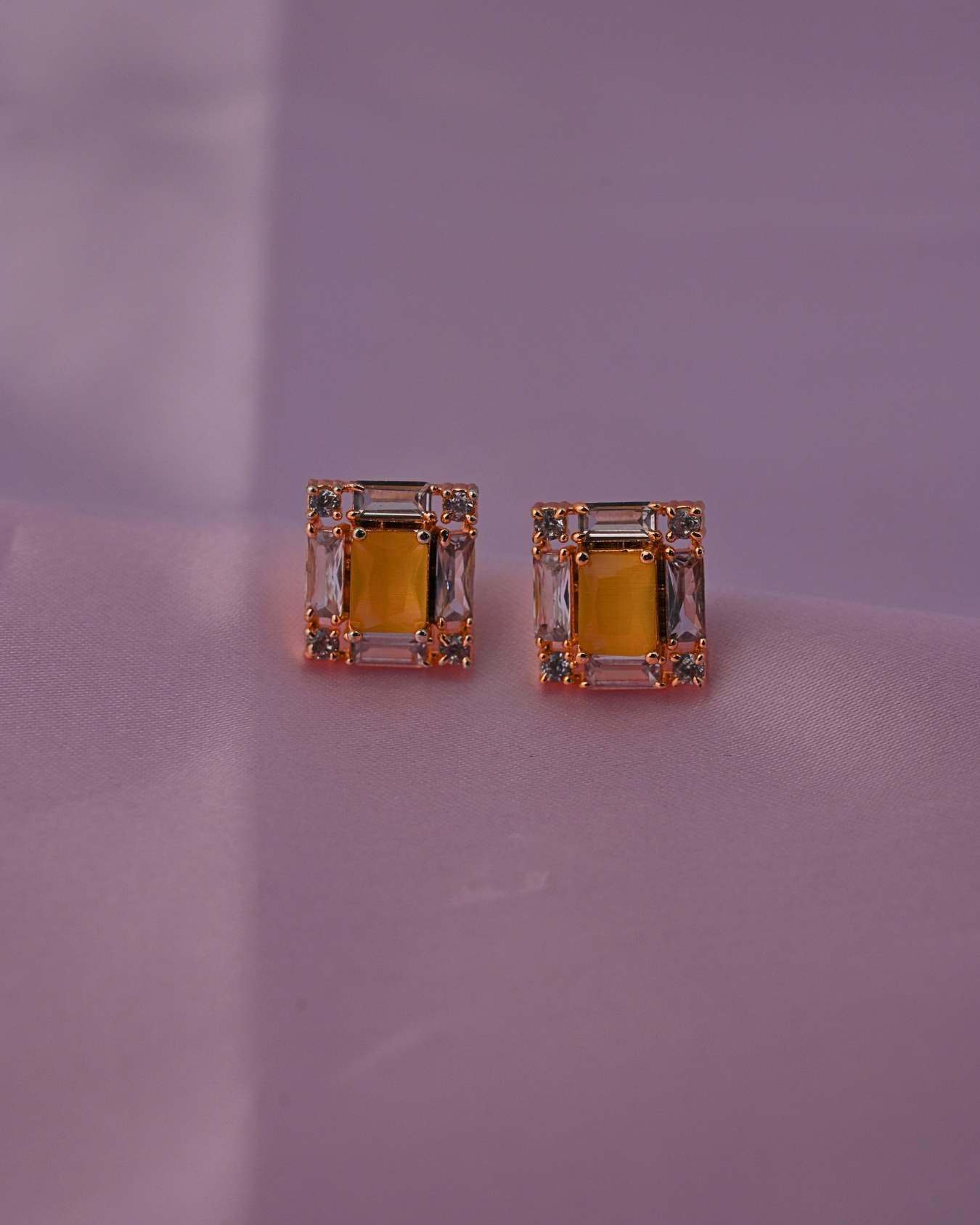 Yellow Stud Earring for women