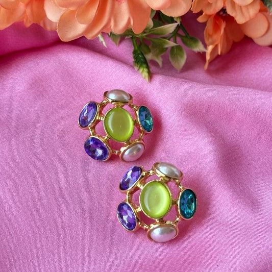 Carnival Cluster Stud Earrings
