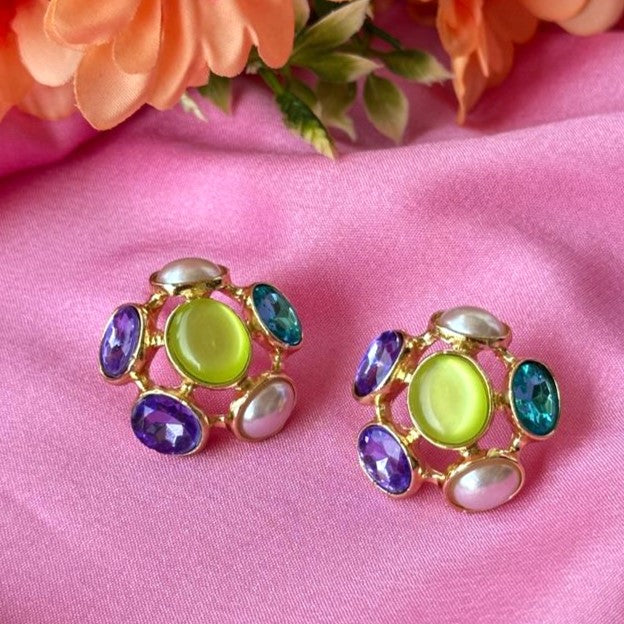 Carnival Cluster Stud Earrings
