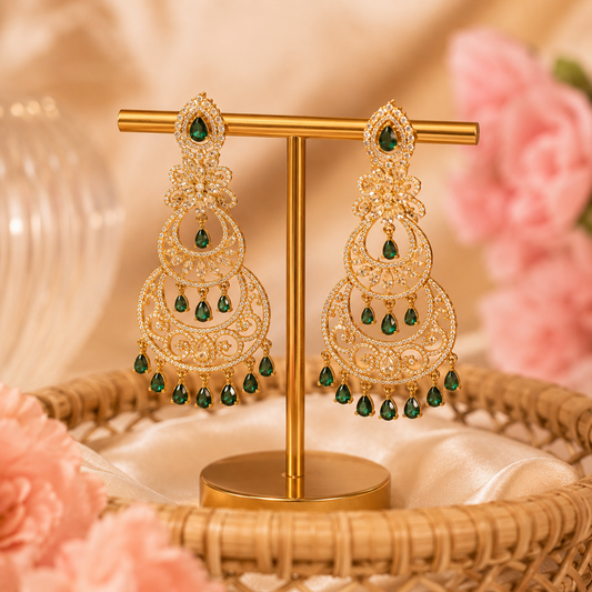 Green Chandbali