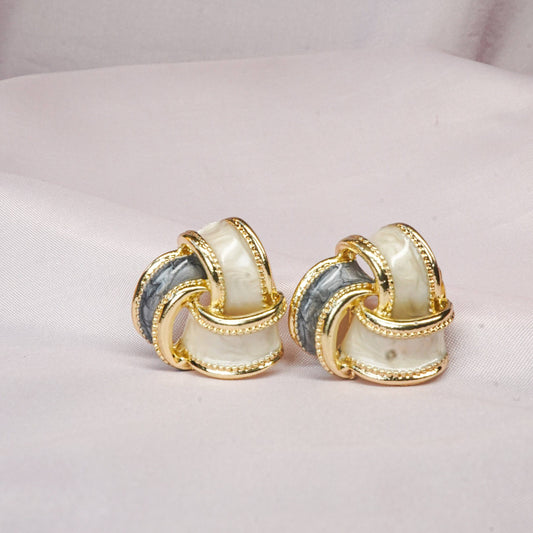 Classic Knot Enamel Studs Earrings for women