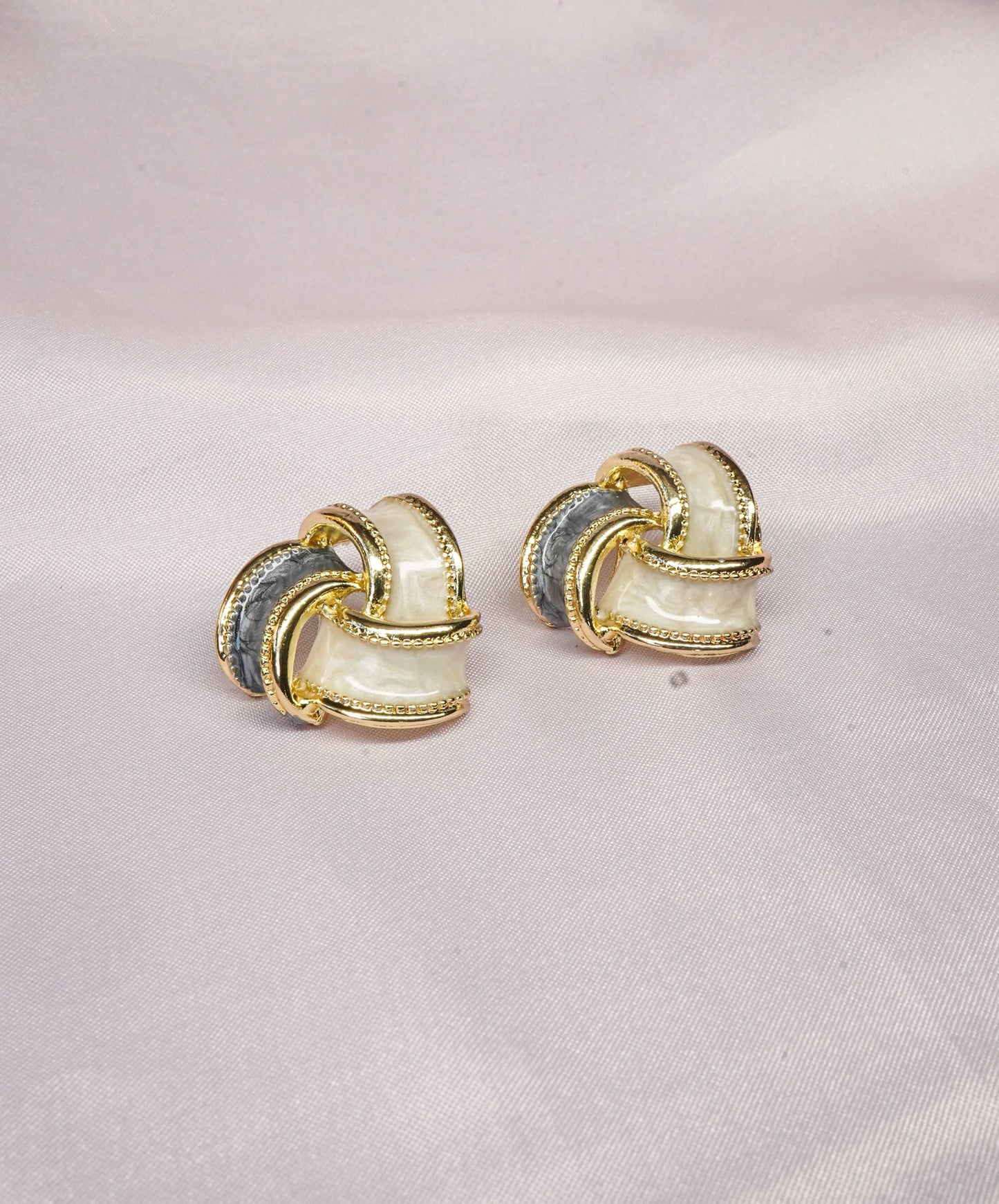 Classic Knot Enamel Studs Earrings for women