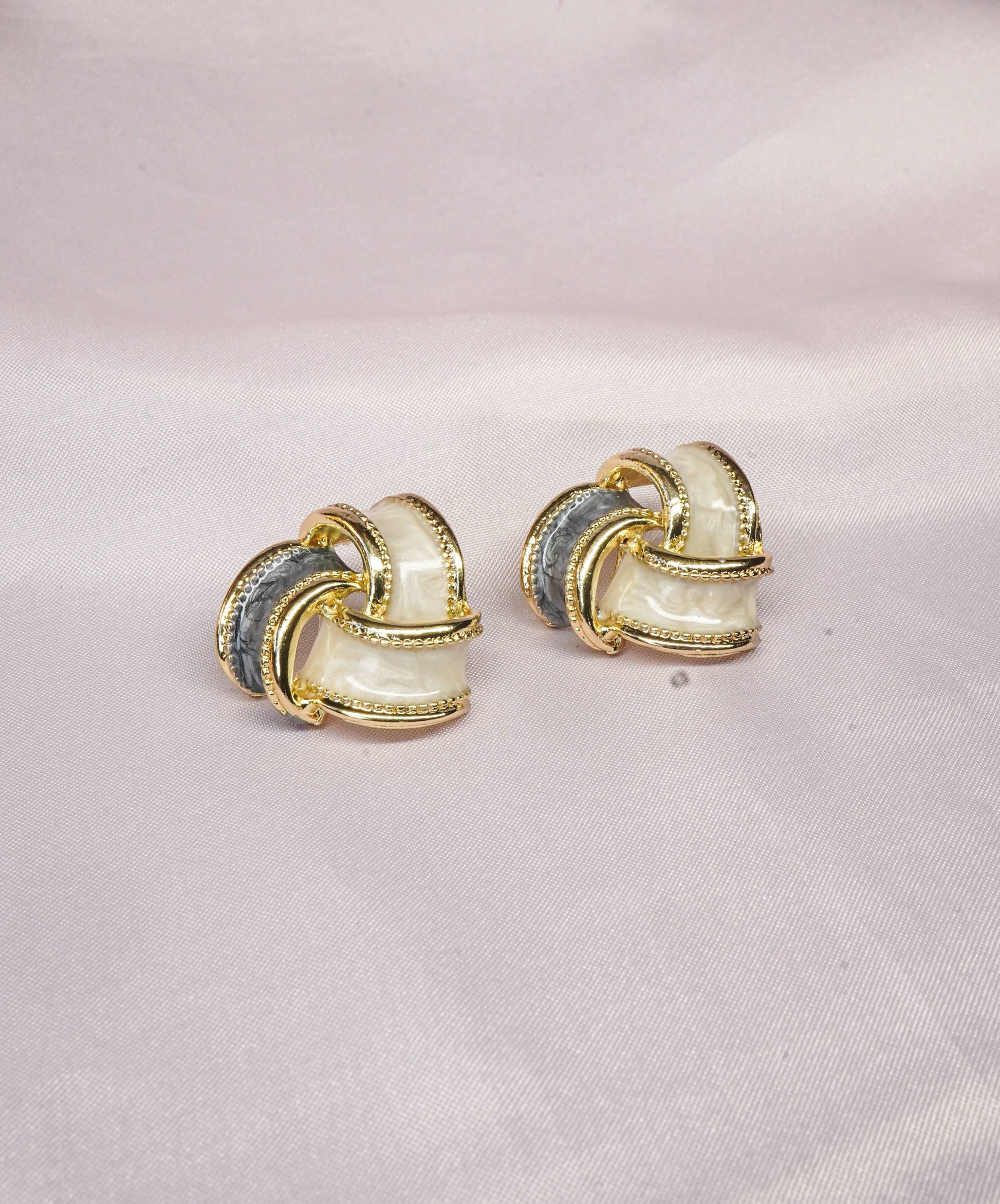 Classic Knot Enamel Studs Earrings for women
