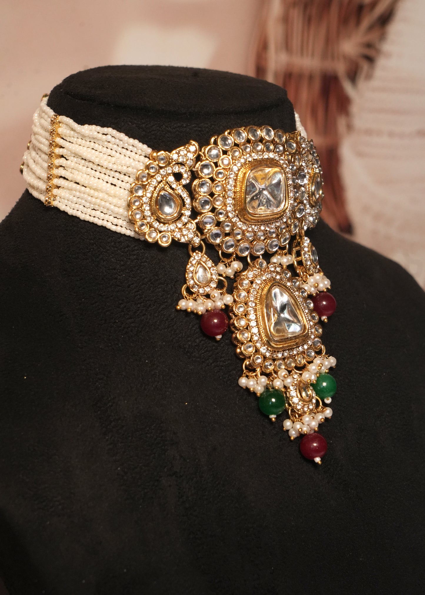 Rajwadi Kundan Choker
