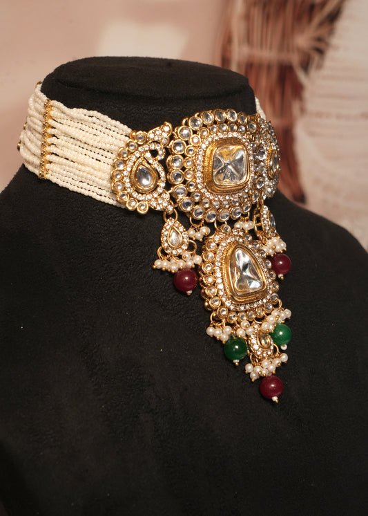 Rajwadi Kundan Choker