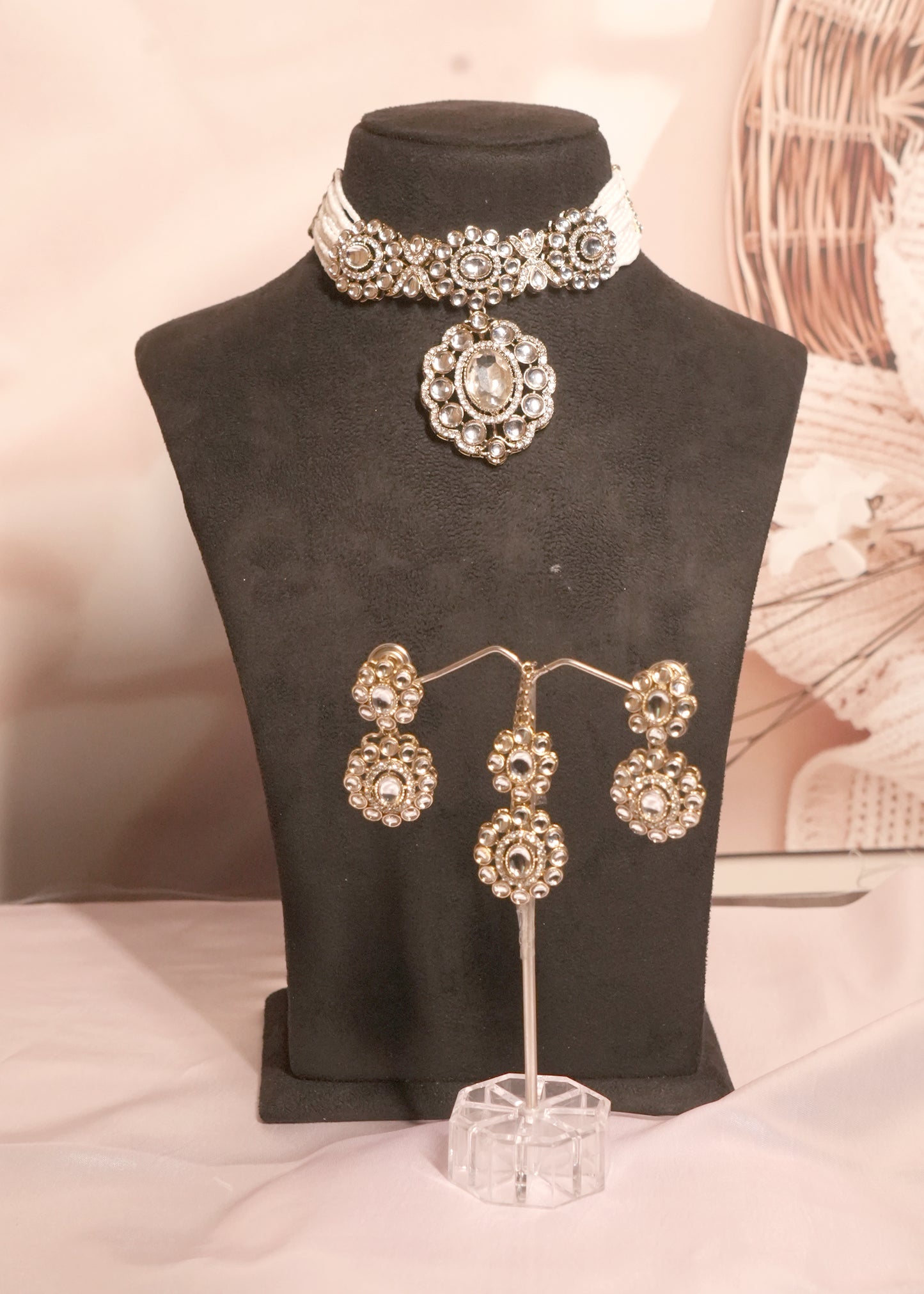 Silver Kundan Choker