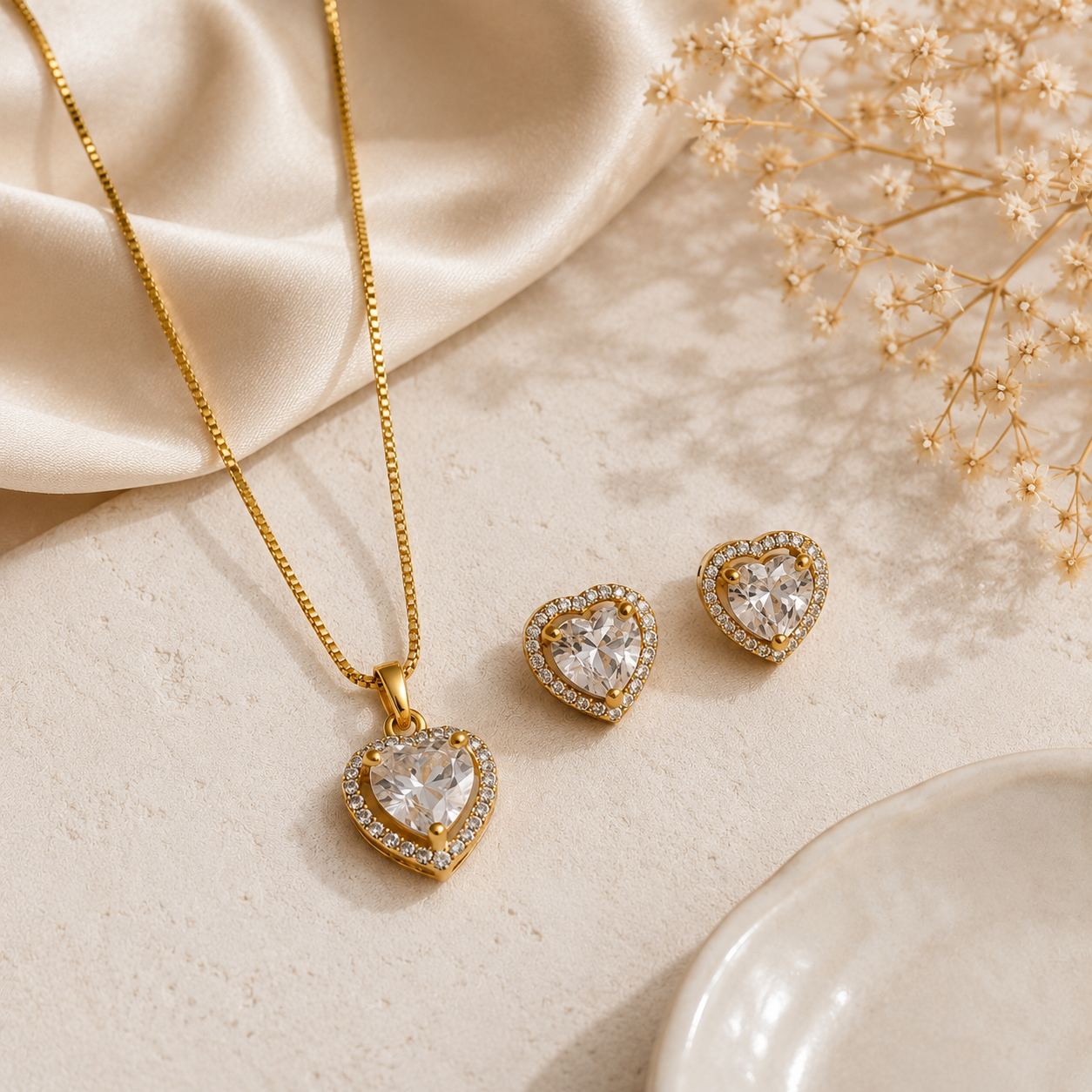 Eternal Heart Pendant Set