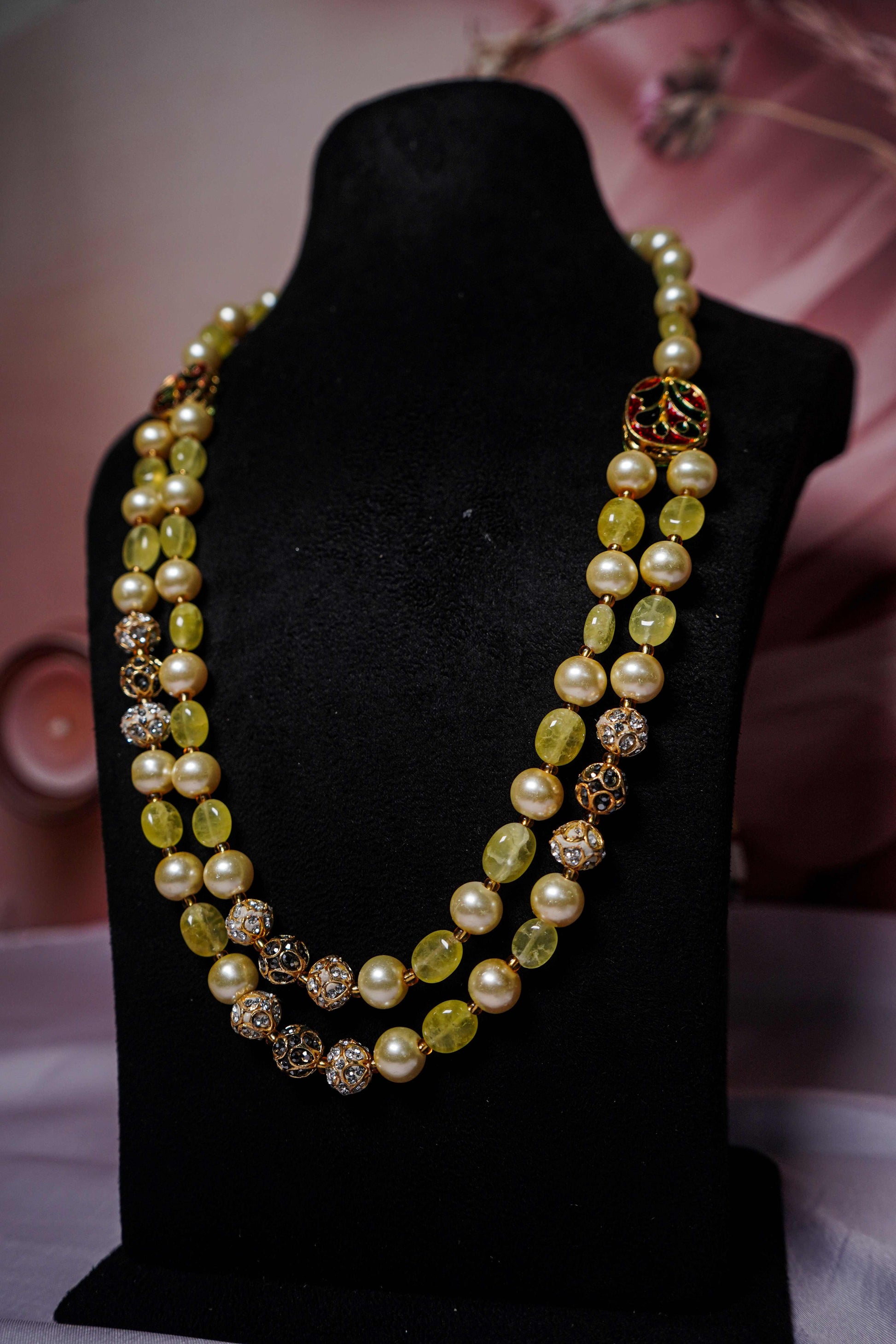 Glamnaari double strand Mala Set