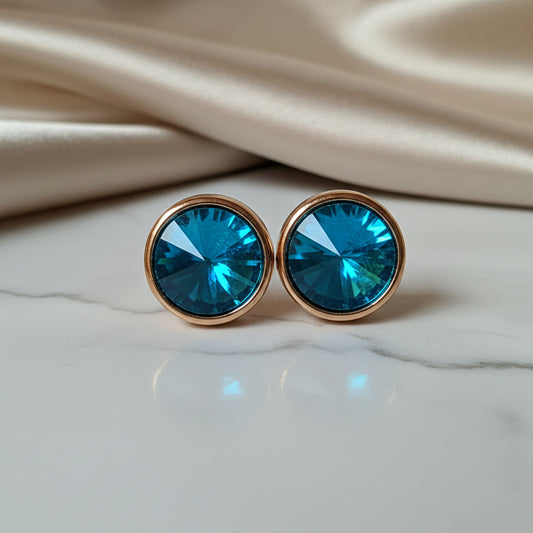 Twilight Teal stud earring for women