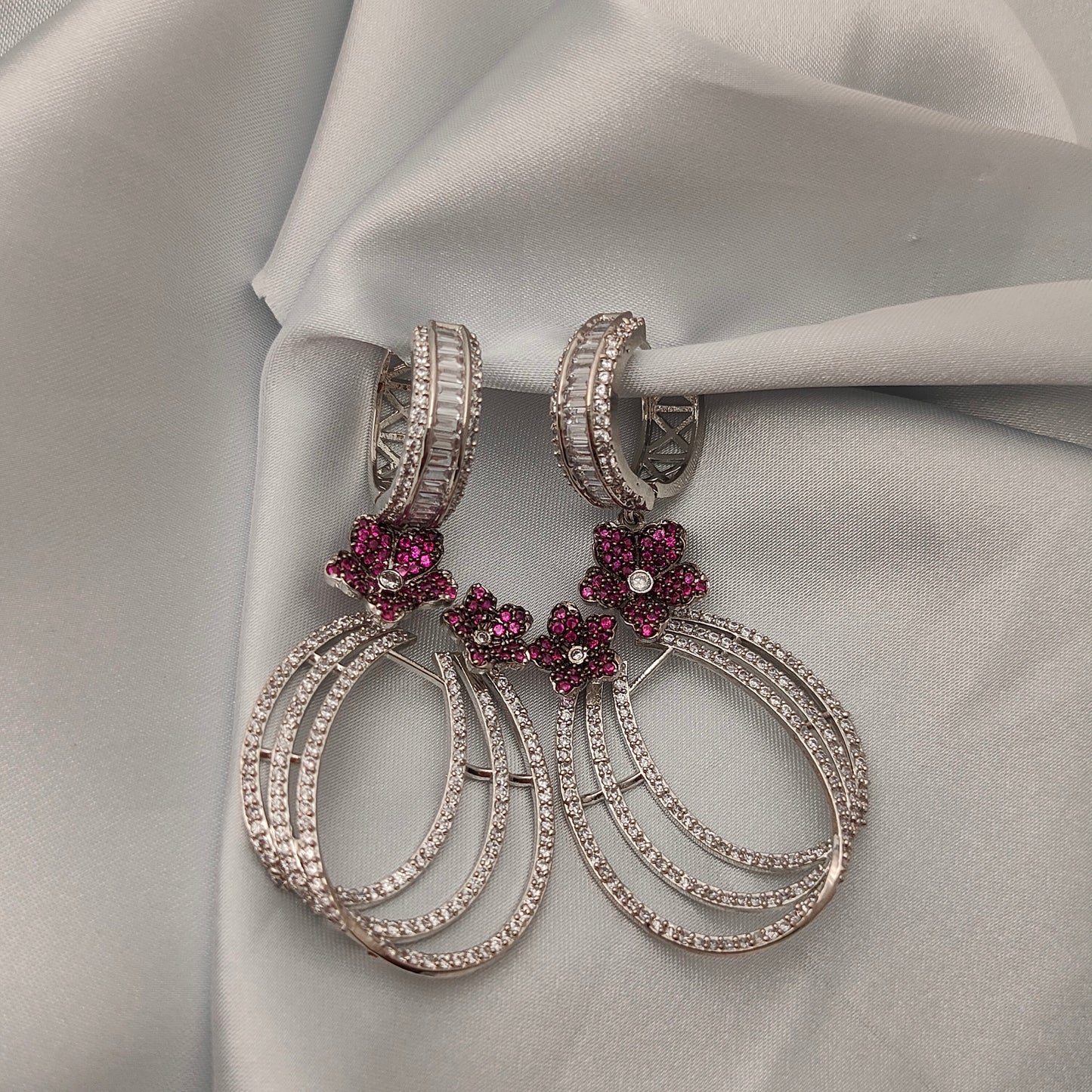 Ruby Bloom Hoops