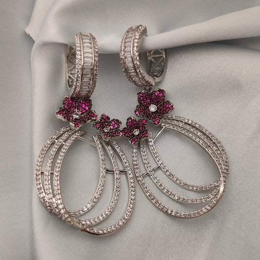 Ruby Bloom Hoops