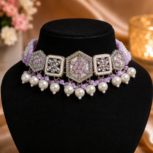 Lavender Hexa Choker